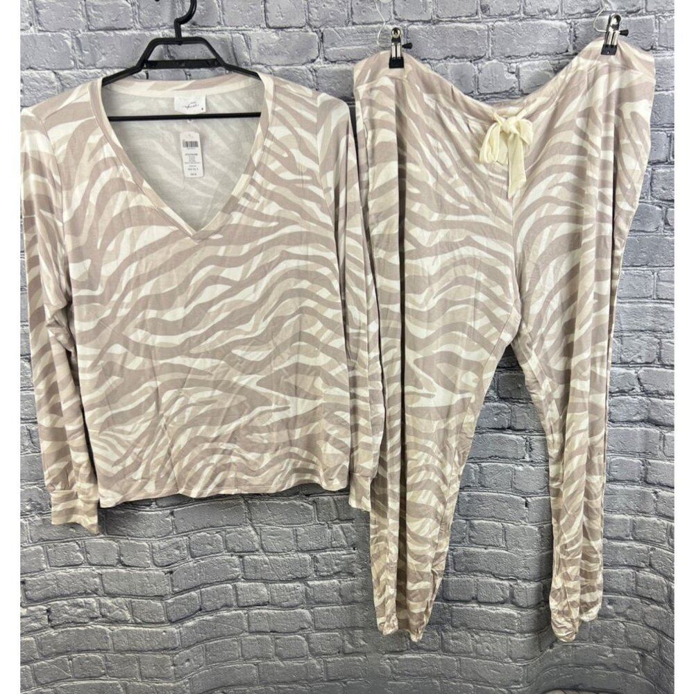Soma‎ Sunday Lounge Set Graceful Zebra Gray Size XXL R 2 pc Set Pajamas